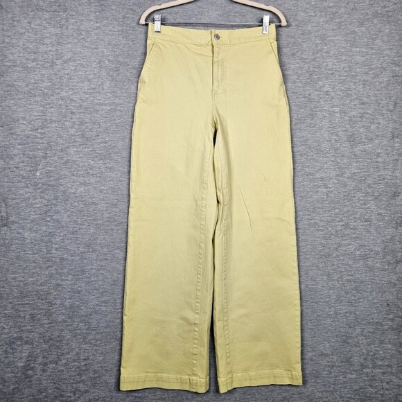 Oak + Fort Women's Yellow Straight High-Rise Denim Jeans Sz M - Picture 1 of 11